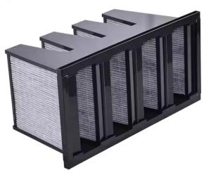 Quality Compact Air Filters For HVAC Systems , Carbon Fiberglass Filter V Bank Hepa Filters wholesale