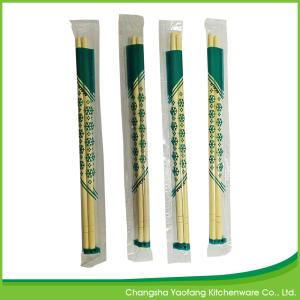 Quality 21cm Nature Round Bamboo Chopsticks Disposable With Full Opp packing wholesale
