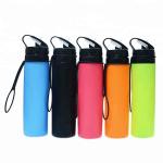 Lightweight BPA Free Collapsible Silicone Water Bottle 600ml