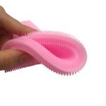 Flexible Bristles Silicone Kitchen Brush Sponge Reach Almost Any Corner