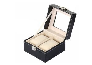 Quality Square Mens Watch And Jewelry Box , Elegant Style Watch Case Holder Box wholesale