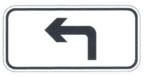 Low Cost Rectangular Shaped Sign Outdoor Direction Sign White and Black Traffic