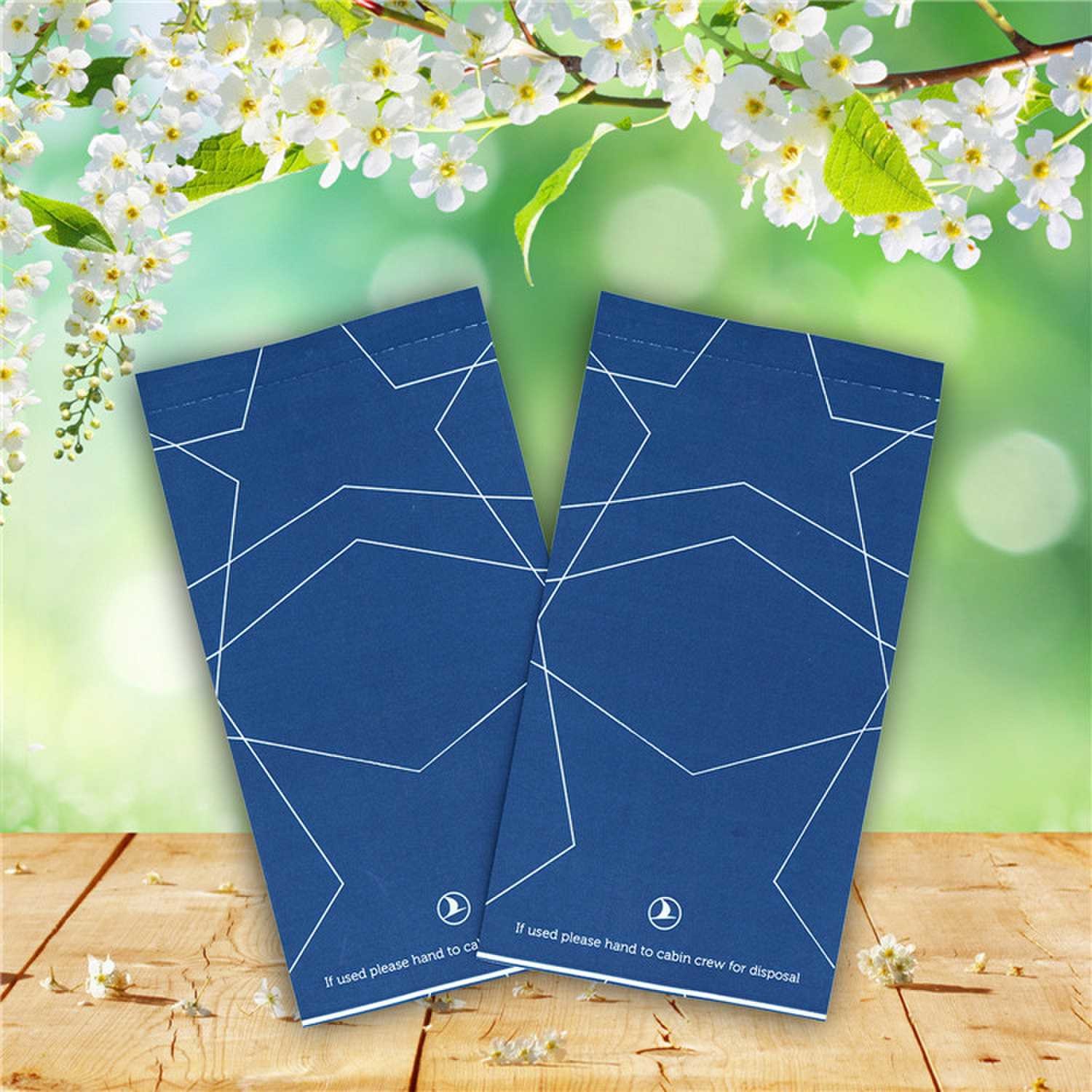 Custom Printed Travel Paper Air Sickness Bags For Pregance Vomit 24x24CM