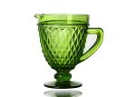 Solid Green 14cm Coloured Whisky Glasses , 350ml Embossed Wine Glasses