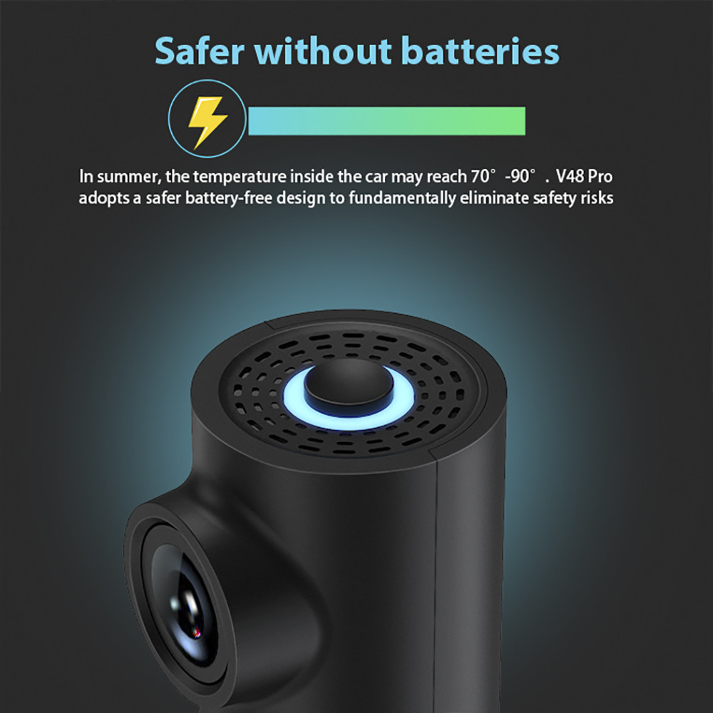 70mai Hidden Dash Cam WIFI GPS Novatek 96672 Chipset FHD Single Lens
