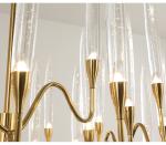 Luxury large gold chandelier Lighting Living Room Led Shop European Candle