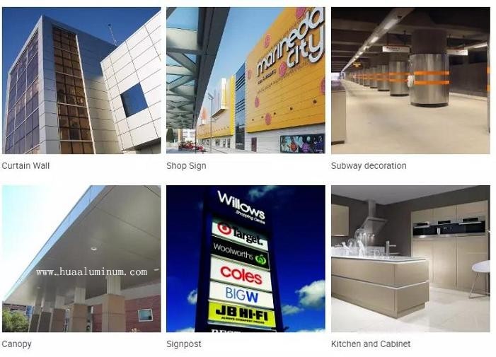 Non Resonance ACP Signage Board , 1500mm Aluminium Panel Sheet For Restaurant