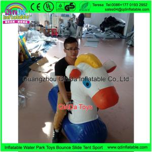 Quality Edurable 1.5m Long Inflatable My Little Pony Yellow 0.18mm Pony Chair For Playground Equipment wholesale