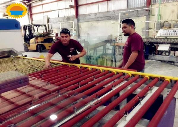 Solar Energy Flat Glass Tempering Furnace 2000 * 3660 Mm 21 Loads / H Productivi