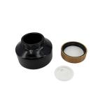 Black Glass Cosmetic Cream Jar With Bamboo Lid 30ml 50ml Facial Cream Containers