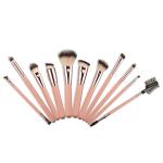 Complete Face And Eye Cosmetic Makeup Brush Set Champagne Gold Color