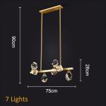 Modern Circle Rectangle Chandelier Lighting Living Dining Room Diamond Crystal