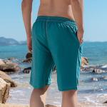 Men's Quick Dry Woven Beach Pants Solid Color Five Minute Shorts Surf Swim