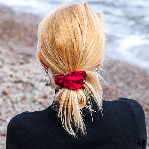 Women Silk Hair Scrunchies Custom Logo Silk Scrunchies Hair Acacessory