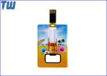 Durable Card Bottle Opener 8GB USB Drives Full Color Digital Printing