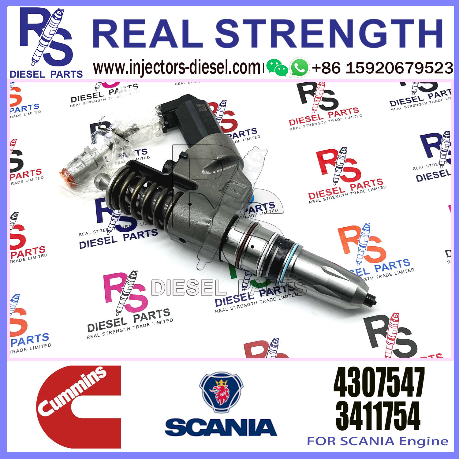 Common rail injector fuel injecto 4307516 3411761 3411845 4307547 for M11 Excavator QSM11 ISM11 M11