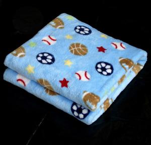 Quality super soft 1 ply printed fleece flannel children baby blanket wholesale