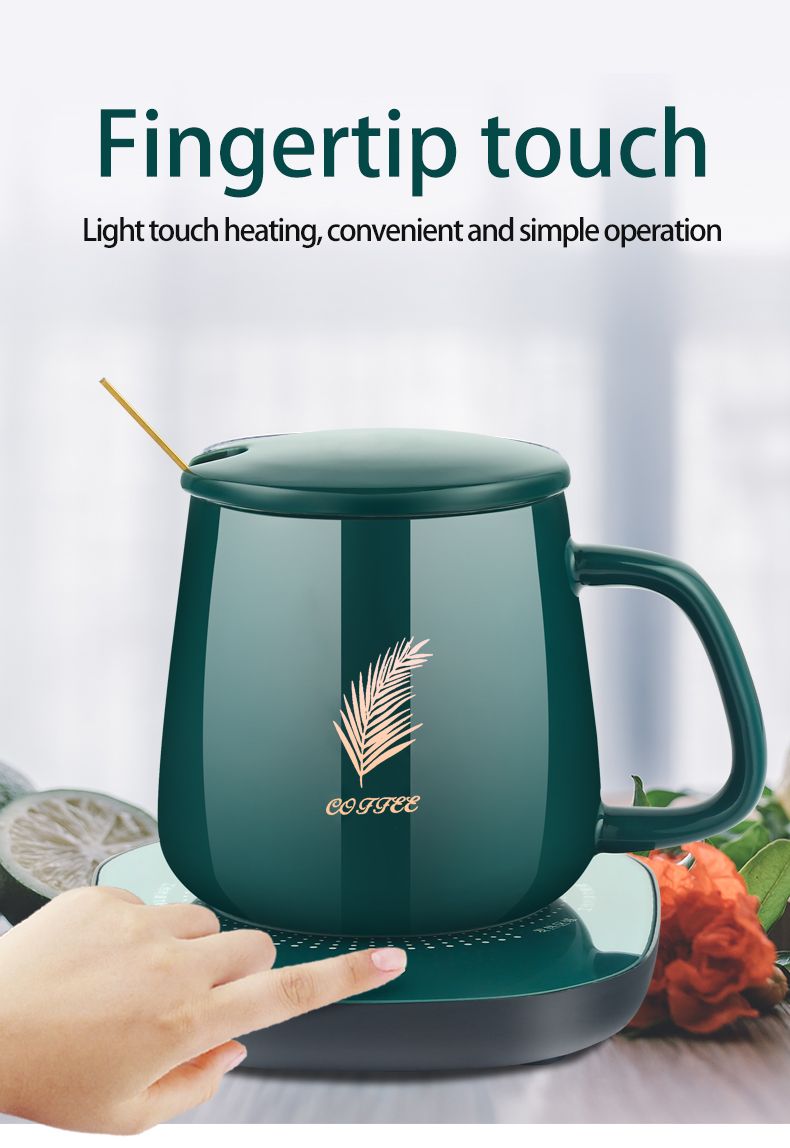2023 Hot Sell Smart Ceramic Sublimation Coffee Cup Mugs, Constant Temperature 55 Degree Usb Electric Coffee Mug Warmer