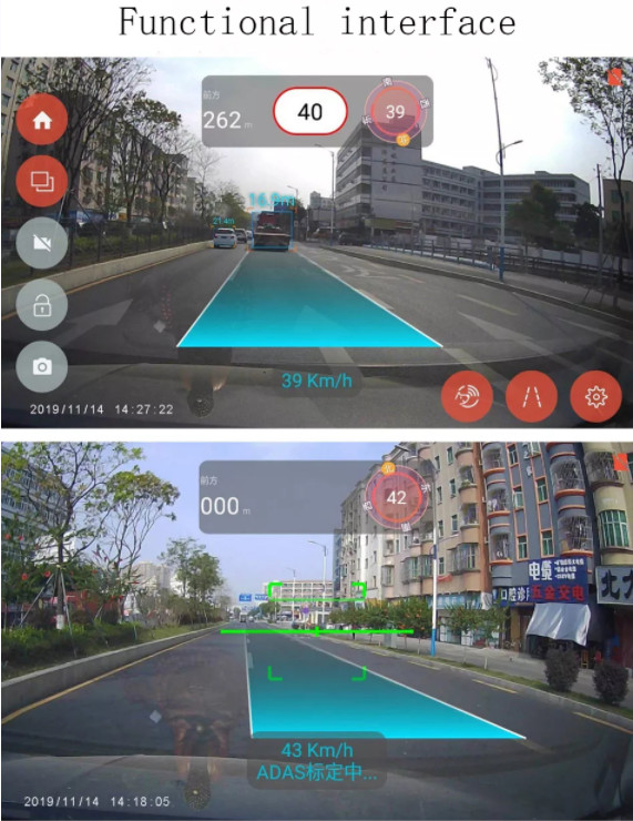 Car USB DVR Motion Activated Dashcam Full HD Wifi Adas Camera For Android System