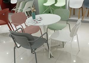 Quality White Round Metal Cocktail Table Anti UV High Temperature Resistance wholesale