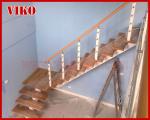 Steel Cable Stair VK67SC Tread Beech glass Aluminum Baluster Glass Handrail 304