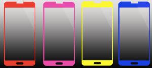 Quality mobile phone Colorful tempered glass screen protector for samsung wholesale