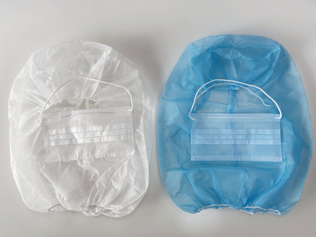 Disposable Protective Hood Head Cover Polypropylene Non-Woven PP Ninja Balaclava Astronaut Space Cap with Face Mask