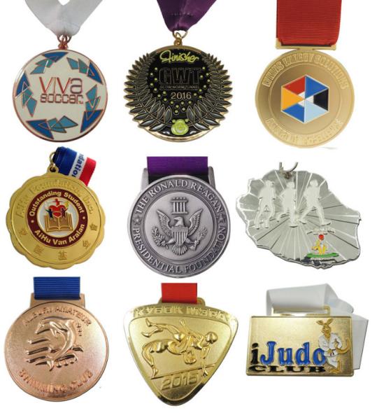 Custom High Quality Lanyard Metal Medal for Sport ,High Quality Enamel Metal