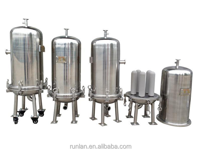 3 Inch Flange In/Out 304 Stainless Steel 7 Cartridge Filter Housing for 40" Cartridges