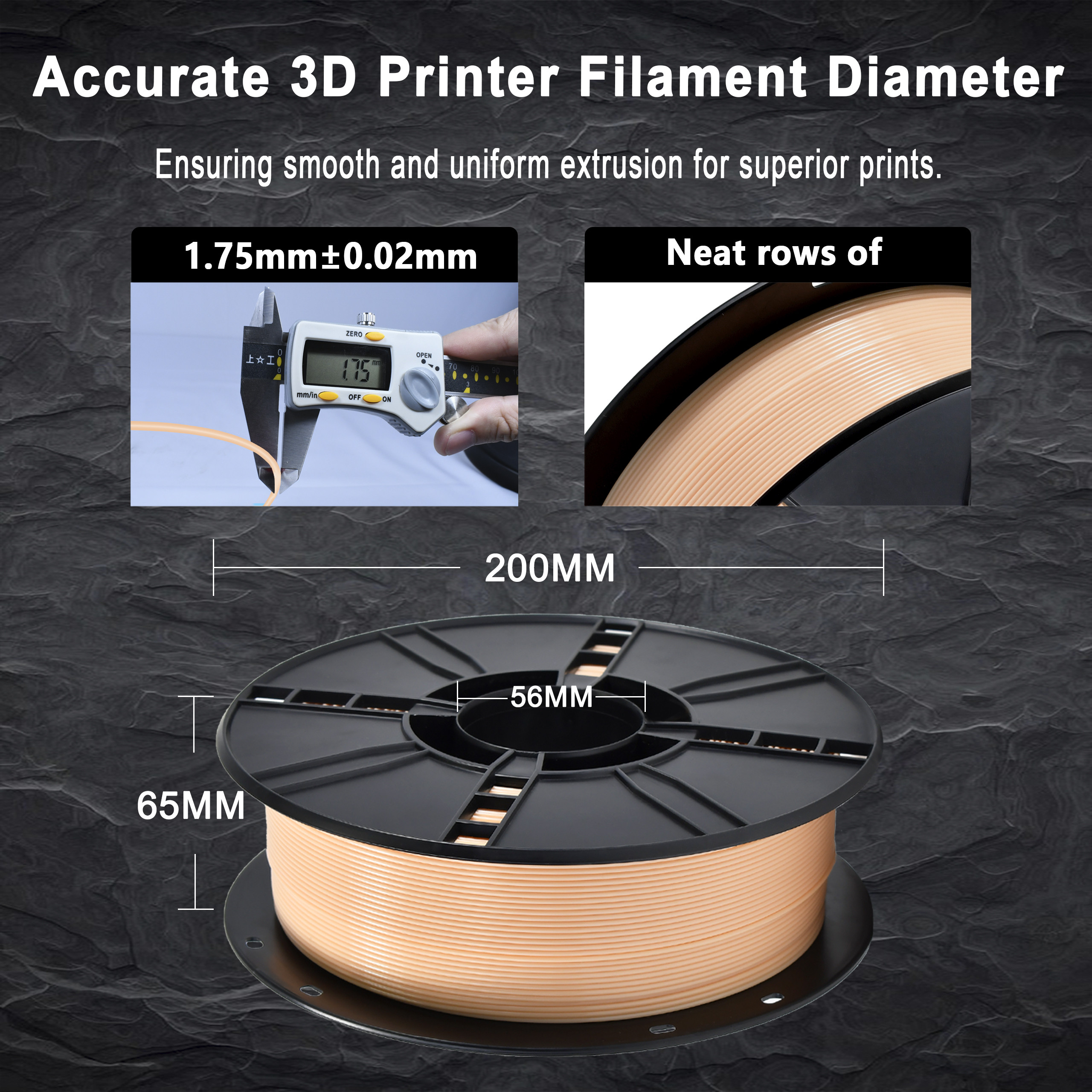 Strong Toughness PLA+ Filament for 3D Printer Beige 3d Printing Filament