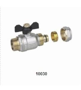 Quality Male thread Brass Ball Valve 10030 for 30Bar and Multilayer pipe wholesale