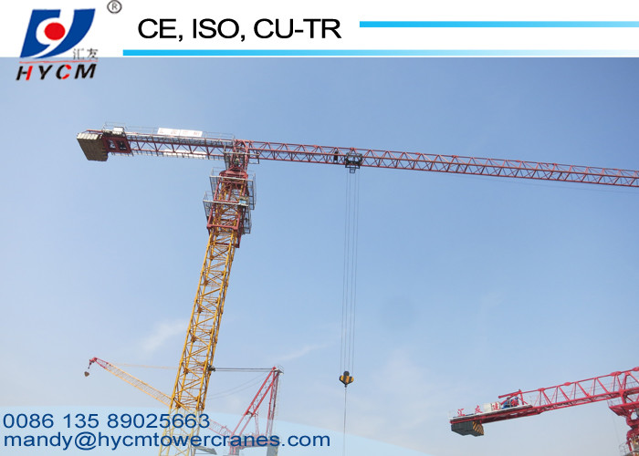 12T 50m Freestanding Height Topless Tower Crane Series with Slewing Motor and Inverter