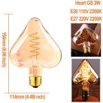 3W Unique LED Light Bulb 2200K , E27 Dimmable LED Filament Bulb 200lm
