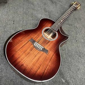 Quality Custom 6 Strings Hawaiian KOA Top Solid Hawaiian Koa Back Sides Mahogany Neck Ebony Fretboard Cutaway K24ce Acoustic Guitar wholesale
