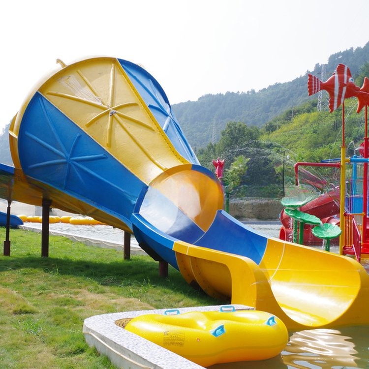 Fiberglass Swimming Pool Slide Family Indoor /Outdoor Water Park Equipment