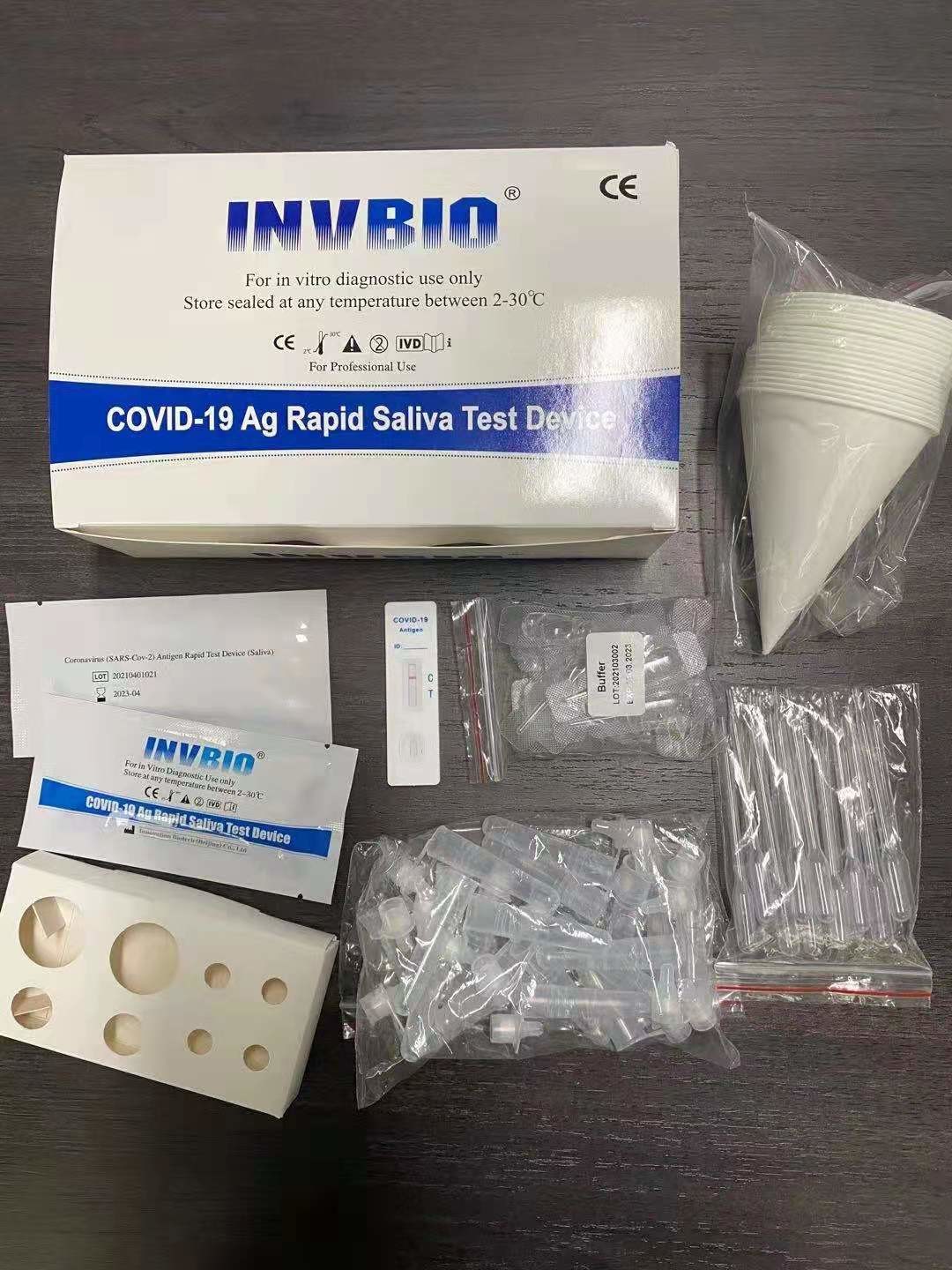 Germany PEI Covid 19 Saliva Rtk Antigen Self Test Kit 96.73% Sensitivity