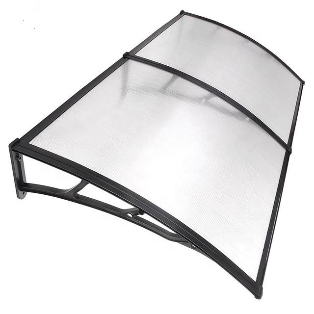Aluminium Profile Connecting Parts 600*600mm Grey Polycarbonate Canopy
