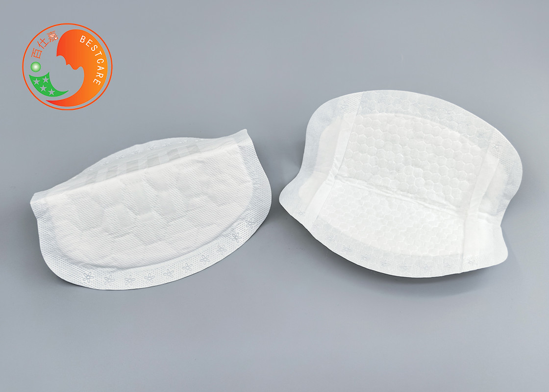 Anti Overflow Disposable Breast Feeding Pads With Side Leak Guard 3D Honeycomb Layer