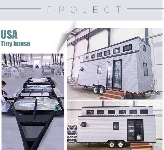 Modular Prefabricated Light Steel Structure Tiny House On Wheels With Trailer