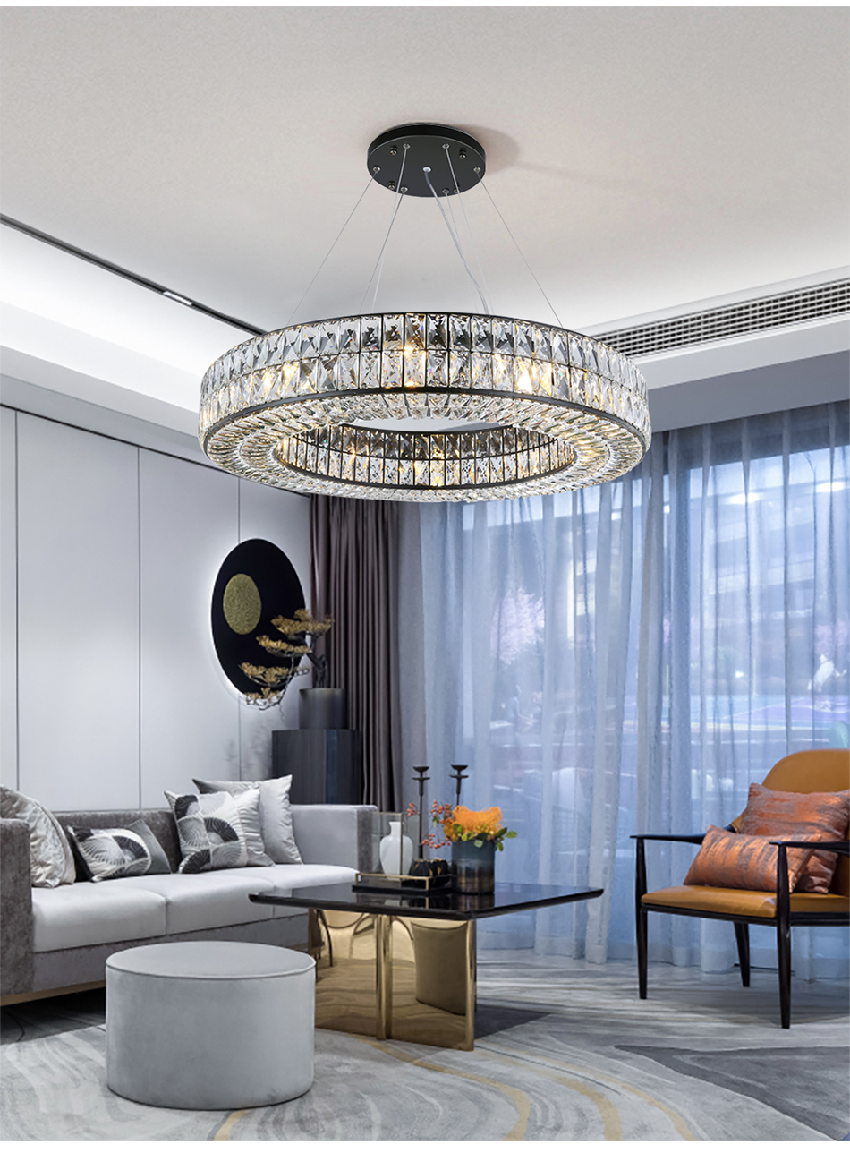 Luxury Crystal Chandeliers For Living Room Lobby Modern Home Decor crystal led chandelier(WH-CY-189)
