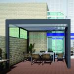 Customized Garden Electric Retractable Roof Bioclimatic Pergola Outdoor Aluminum