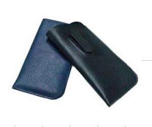 Quality latest imitation leather sunglasses pouch with back clip from manufacture wholesale