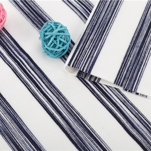 Healthy And Environmentally Friendly Pure Cotton ​Striped Material Fabric For T-Shirt