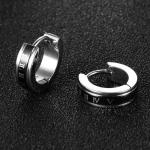 osbores Cool Stainless Steel Round Stud Earrings For Women/Men Roman numerals