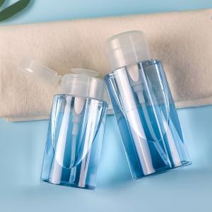 Quality Transparent Makeup Remover Bottle 400ml With Two Buckles Leak Proof wholesale