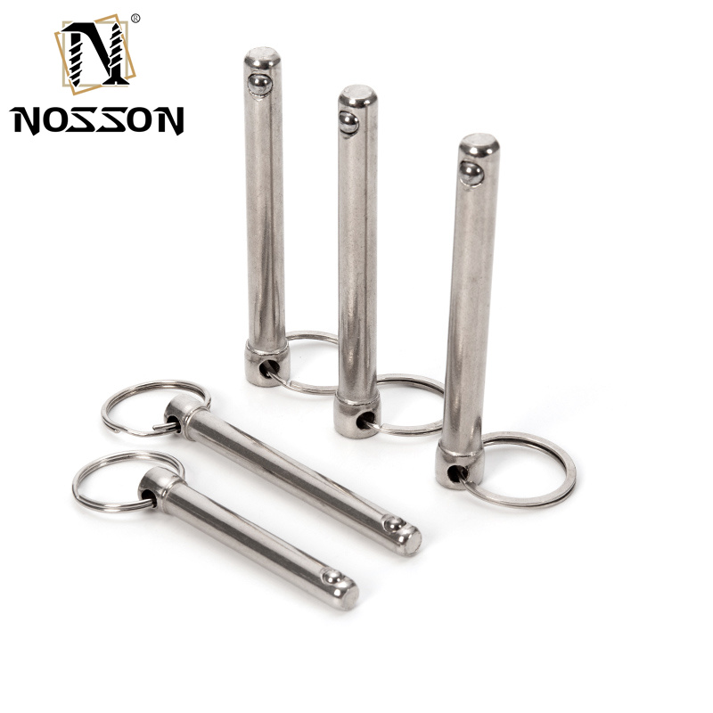 Custom Silver Stainless Steel Spring Loaded Ball Lock Pin for Air Shipping and Professional Customization Solutions
