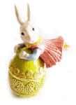 Easter Bunny Trinket Pill Box Rabbit Hinged Trinket Jewelry Box Bejeweled Ring