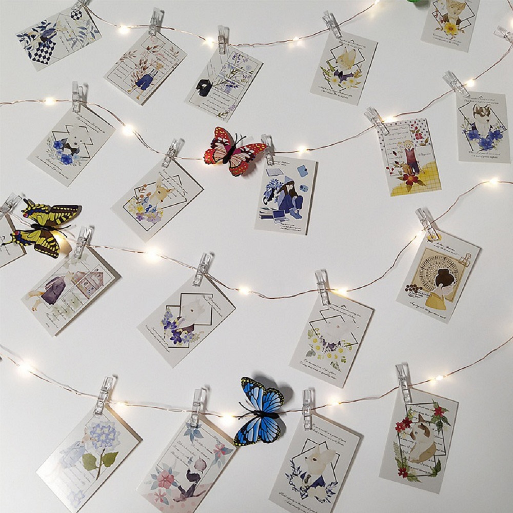 2M/5M/10M USB LED Light String Outdoor Garland for Photo Clip Decor Fairy/String Lights Chain Battery Christmas Copper W