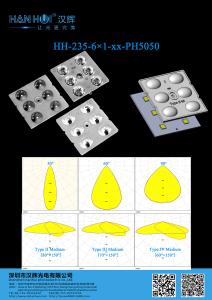 Quality 6 PCS 5050 LEDs, Weatherproof, High Transmittancy High Power LED Street Light Lens For LED Street and Area wholesale