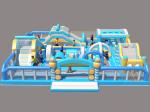 PVC Tarpaulin Inflatable Obstacles Course Customized With Multi Color